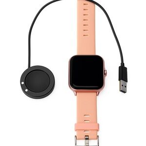 FitPro Smartwatch LJ737(D) • Rose Gold + Peach Band • Charger Included (No Box)